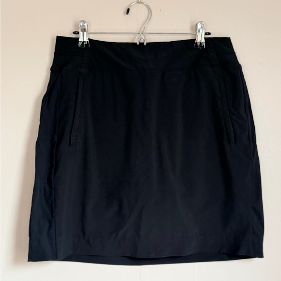 Athleta Pants - Athleta Brooklyn 16” Skort Black Size 8 Tall Athletic Travel Golf Skirt